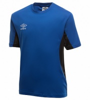 футболка тренировочная umbro attack jersey ss 123114-076 (син/чер)