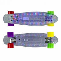 скейтборд maxcity mc plastic board led small