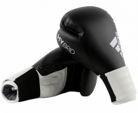 перчатки боксерские adidas hybrid 100 черно-белые adih100