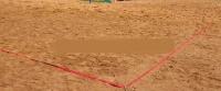 разметка площадки для пляжного волейбола (8м*16м), ширина 50мм с колышками sportiko